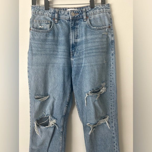 Zara denim jeans with rips size 8 - Picture 2 of 5